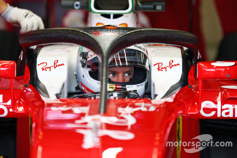 Sebastian Vettel, Ferrari SF16-H met de Halo 2