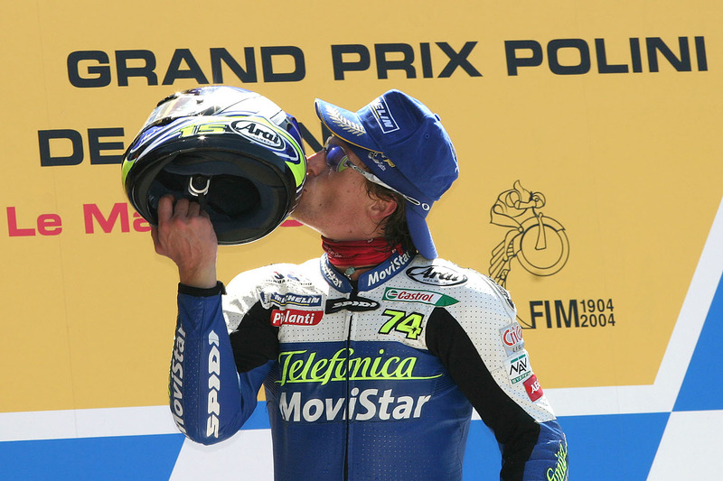 Podyum: Yarış galibi Sete Gibernau, Telefonica Movistar Honda MotoGP