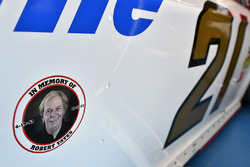 Ryan Blaney, Wood Brothers Racing Ford and Robert Yates decal