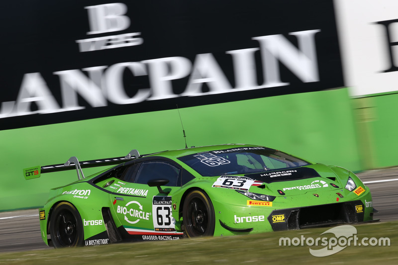 #63 GRT Grasser Racing Team, Lamborghini Huracan GT3: Mirko Bortolotti, Christian Engelhart, Andrea Caldarelli