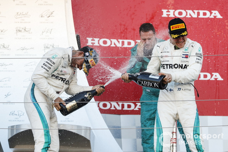 Победитель Льюис Хэмилтон, второе место – Валттери Боттас, Mercedes AMG F1