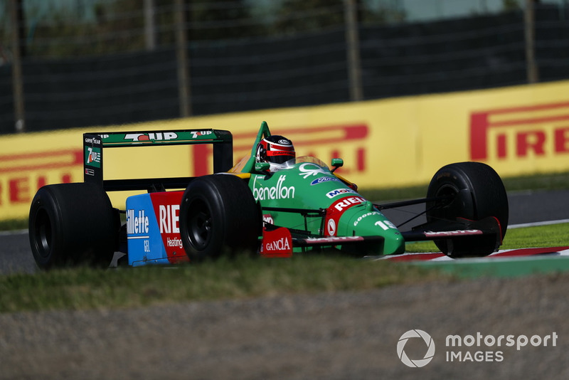 Aguri Suzuki, Benetton B188 at Legends F1 30th Anniversary Lap Demonstration