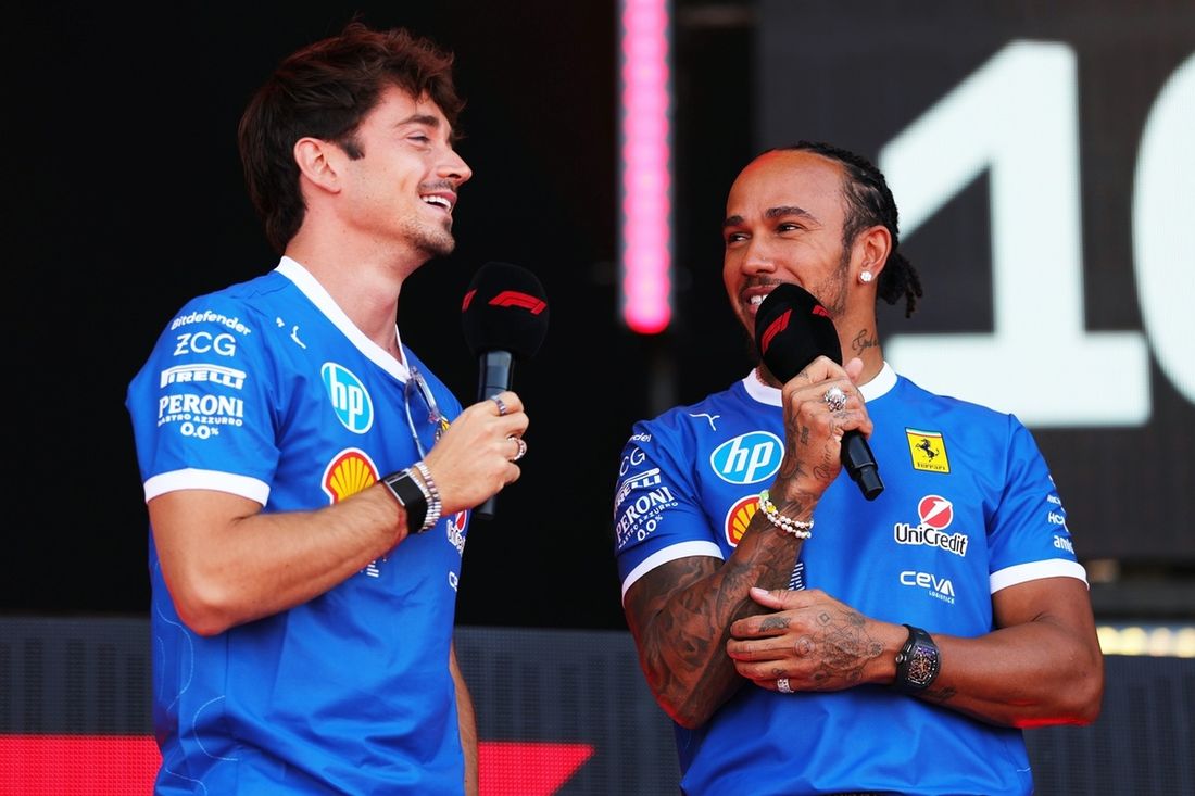 Charles Leclerc, Ferrari, Lewis Hamilton