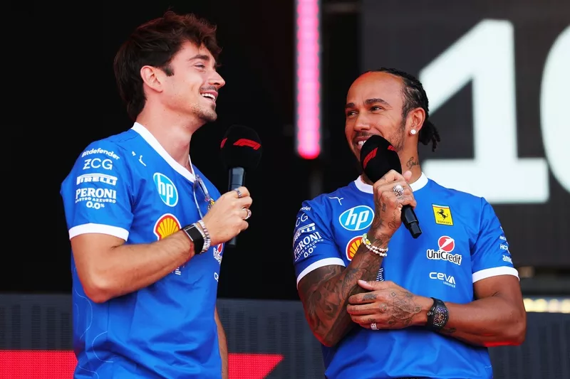 Charles Leclerc, Ferrari, Lewis Hamilton