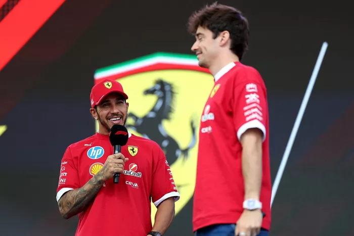 Charles Leclerc, Ferrari, Lewis Hamilton