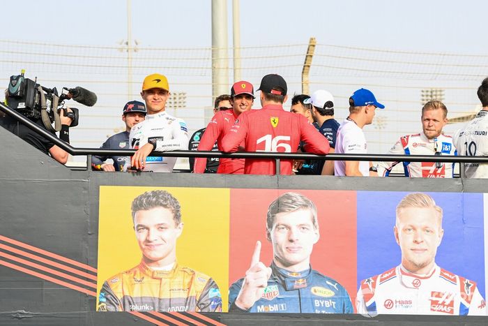 Max Verstappen, Red Bull Racing, Lando Norris, McLaren, Carlos Sainz Jr, Ferrari, Charles Leclerc, Ferrari, Mick Schumacher, Haas F1 Team ,y Kevin Magnussen, Haas F1 Team