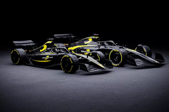 Concepto de Motorsport.com de un F1 moderno con proporciones de los años 2000