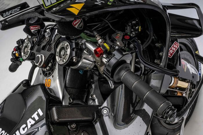 Detalle de la moto del VR46 Racing Team