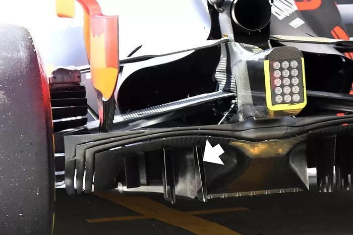 Red Bull Racing RB15 detalhe do difusor
