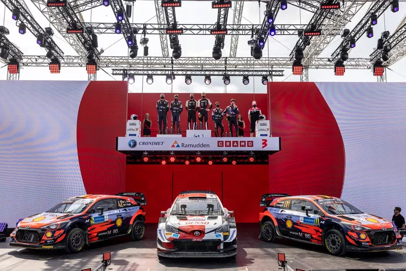 Podio:  Ganador Kalle Rovanperä, Jonne Halttunen, Toyota Gazoo Racing WRT Toyota Yaris WRC, segundo lugar Craig Breen, Paul Nagle, Hyundai Motorsport Hyundai i20 Coupe WRC, tercer lugar Thierry Neuville, Martijn Wydaeghe, Hyundai Motorsport Hyundai i20 Coupe WRC