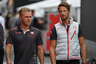 Kevin Magnussen, Haas F1 Team and Romain Grosjean, Haas F1 Team