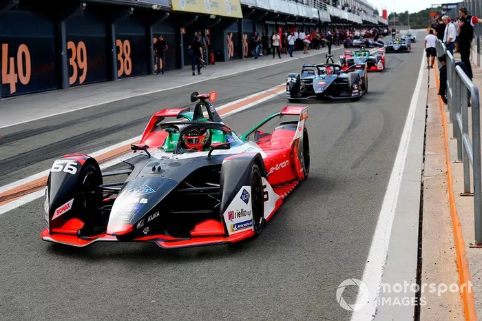 Daniel Abt, Audi Sport ABT Schaeffler, Audi e-tron FE06 exits the pit lane