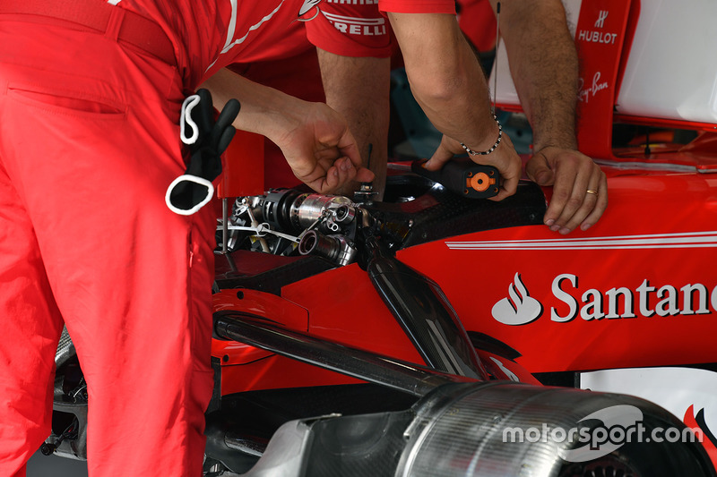 Ferrari SF70H front suspension adjustment