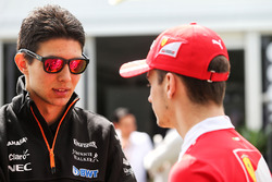Esteban Ocon, Sahara Force India F1 Team, Charles Leclerc, Ferrari Gelişim Pilotu
