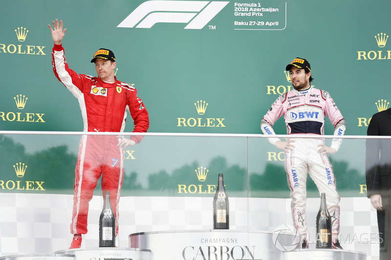 Kimi Raikkonen, Ferrari, Sergio Perez, Force India
