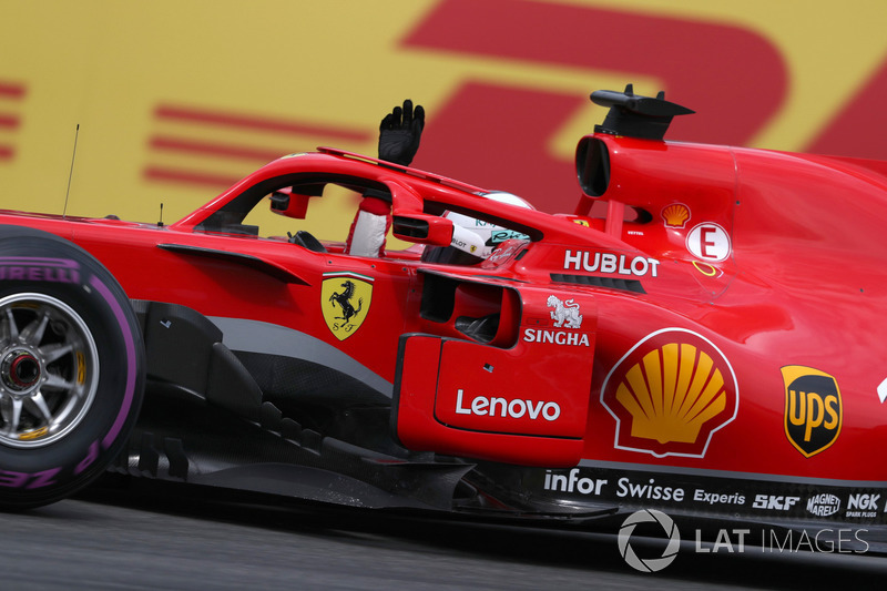 Обладатель поула Себастьян Феттель, Ferrari SF71H