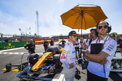 Stoffel Vandoorne, McLaren, en la parrilla