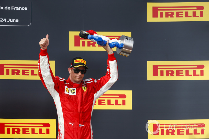 Podio: tercer lugar Kimi Raikkonen, Ferrari