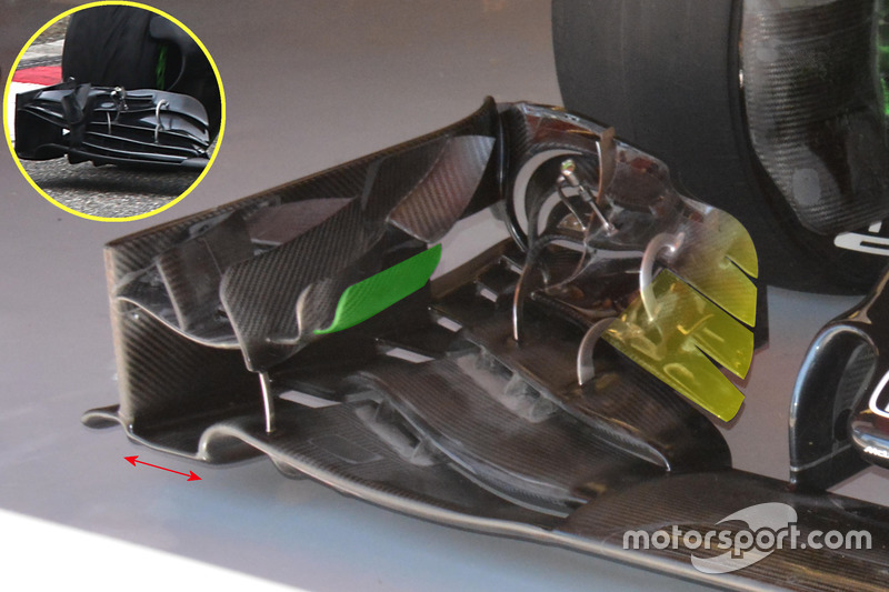 McLaren MP4-31, dettaglio dell'ala anteriore