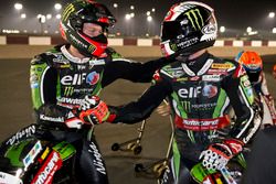 Campeón del mundo Jonathan Rea, Kawasaki Racing y Tom Sykes, Kawasaki Racing