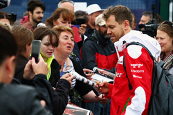 Sebastian Vettel, Ferrari signs autographs for the fans