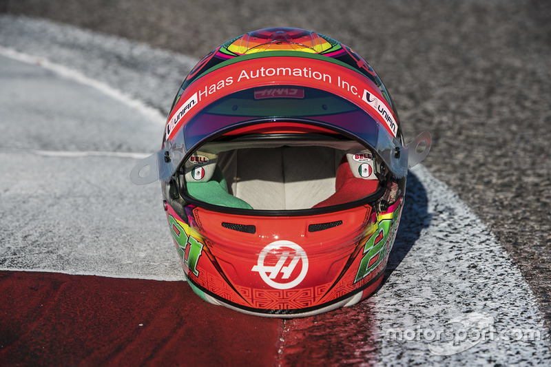 El casco edición especial que utilizará Esteban Gutiérrez, Haas F1 Team para el GP de México