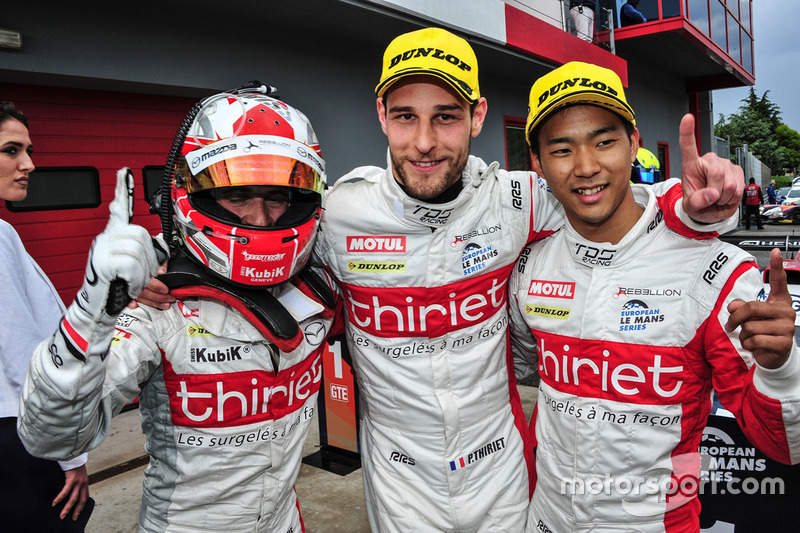 Les vainqueurs LMP2 #46 Thiriet by TDS Racing Oreca 05 - Nissan: Pierre Thiriet, Mathias Beche, Ryo Hirakama