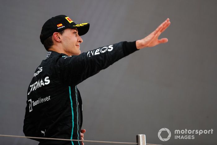 Podio: tercer lugar George Russell, Mercedes-AMG