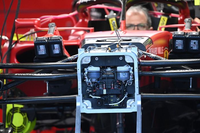 Detalle frontal del Ferrari F1-75