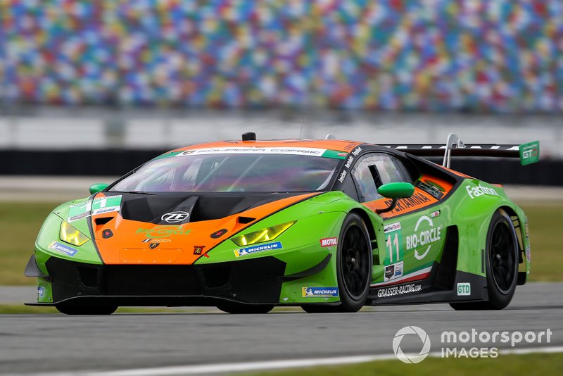 #11 GRT Grasser Racing Team Lamborghini Huracan GT3, GTD: Mirko Bortolotti, Christian Engelhart, Kang Ling