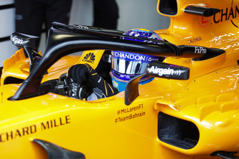 Fernando Alonso, McLaren, dans son cockpit