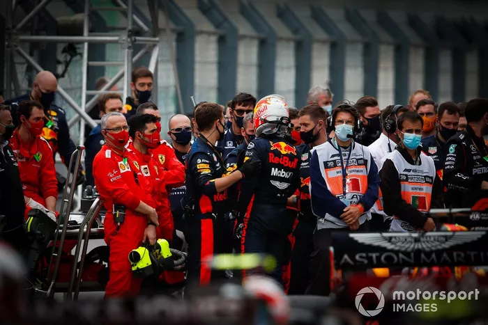 Max Verstappen, Red Bull Racing, tercer lugar en Parc Ferme