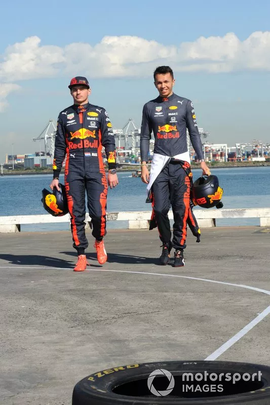 Max Verstappen, Red Bull Racing y Alex Albon, Red Bull Racing en St Kilda