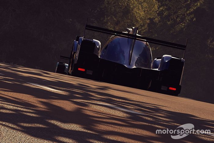 Acciones en la pista al atardecer