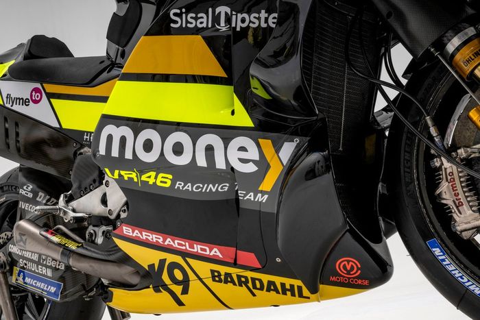 Detalle de la moto del VR46 Racing Team