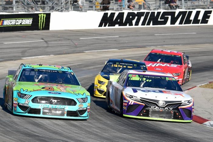 Corey LaJoie, Go FAS Racing, Ford Mustang CorvetteParts.net, Denny Hamlin, Joe Gibbs Racing, Toyota Camry FedEx Freight