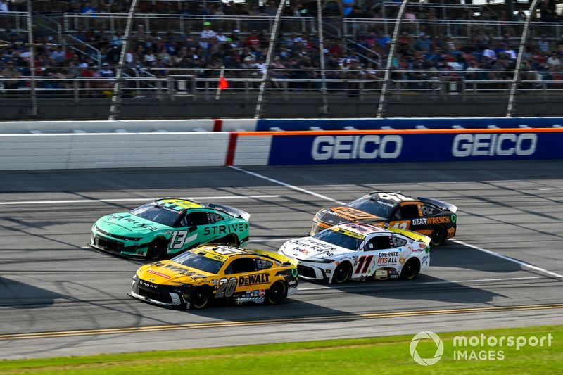 Christopher Bell, Joe Gibbs Racing, DEWALT Toyota Camry, AJ Allmendinger, Kaulig Racing, Strive Chevrolet Camaro, Denny Hamlin, Joe Gibbs Racing, FedEx One Rate Toyota Camry, and John Hunter Nemechek, LEGACY MOTOR CLUB, GearWrench Toyota Camry