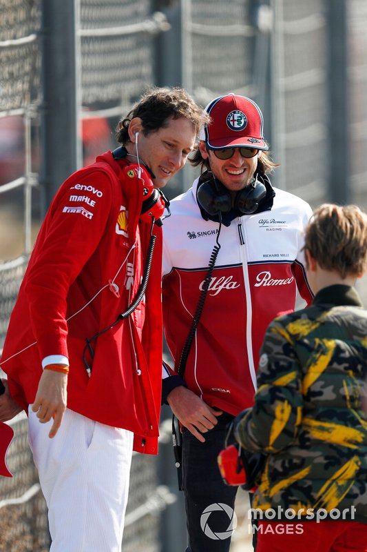 Antonio Giovinazzi, Alfa Romeo Racing and Elkann, FIAT Chairman with his son