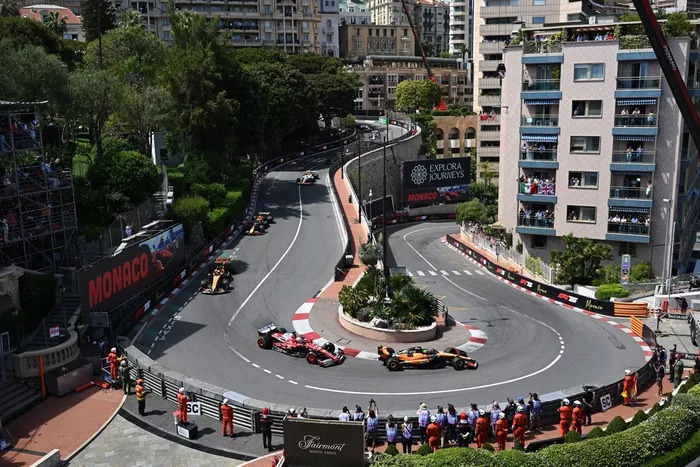 Charles Leclerc, Ferrari, Lando Norris, McLaren, Oscar Piastri, McLaren, Max Verstappen, Red Bull Racing