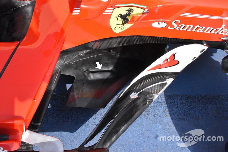 Элементы за дефлектором Ferrari SF70H