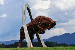 Bull sculpture