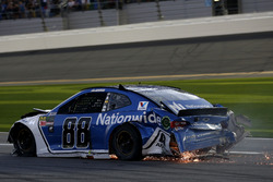 Alex Bowman, Hendrick Motorsports Chevrolet Camaro after the crash