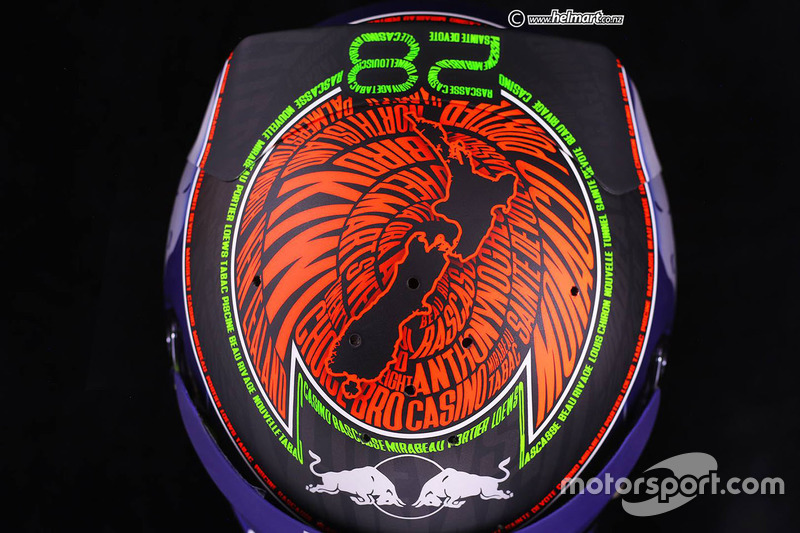 Le casque de Brendon Hartley, Toro Rosso pour Monaco