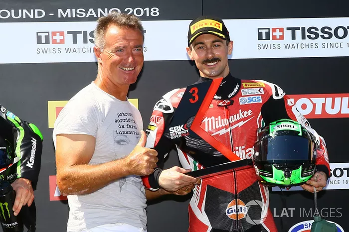 third place Eugene Laverty, Milwaukee Aprilia