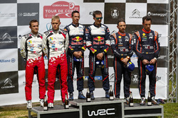 Podium: Winners Sébastien Ogier, Julien Ingrassia, M-Sport Ford WRT Ford Fiesta WRC, second place Ot