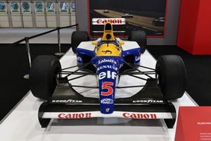 Nigel Mansell's Williams FW14B Renault on the Autosport stand