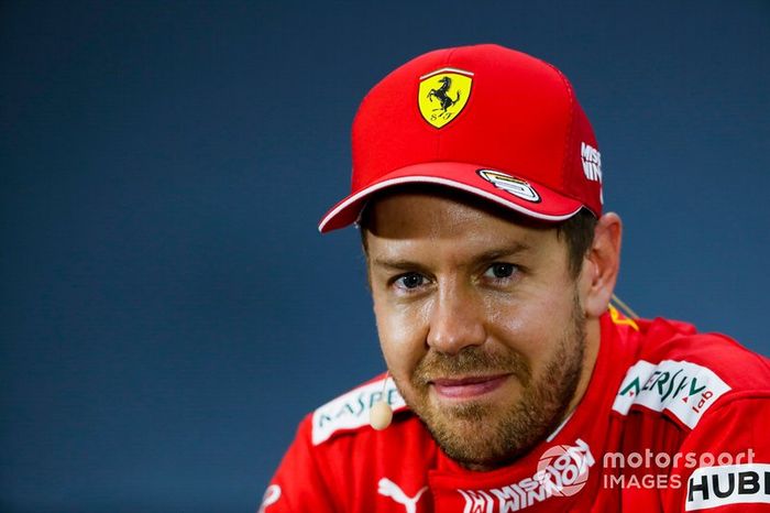 Sebastian Vettel, Ferrari, durante la conferencia de prensa