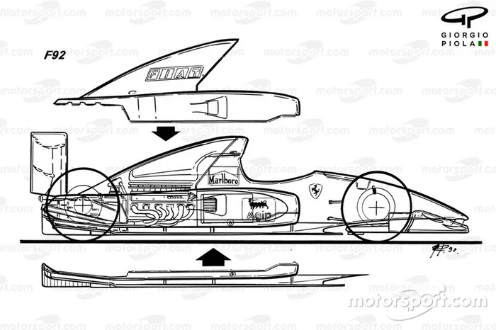 Ferrari F92 side view