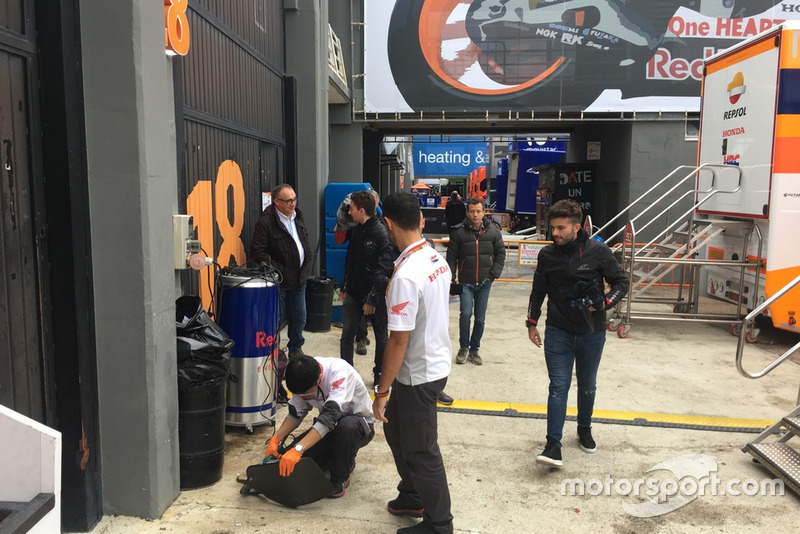 La première arrivée de Jorge Lorenzo dans le box Honda
