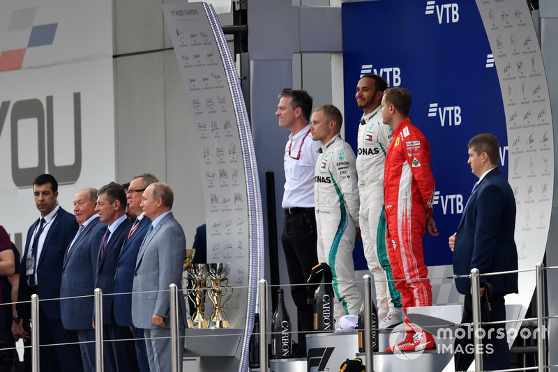 Suasana podium GP Rusia